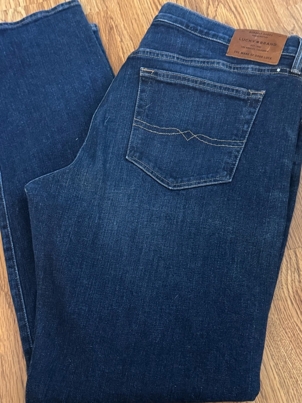 Lucky Brand Men's Dark Indigo Slim Straight Jeans Size 38/34